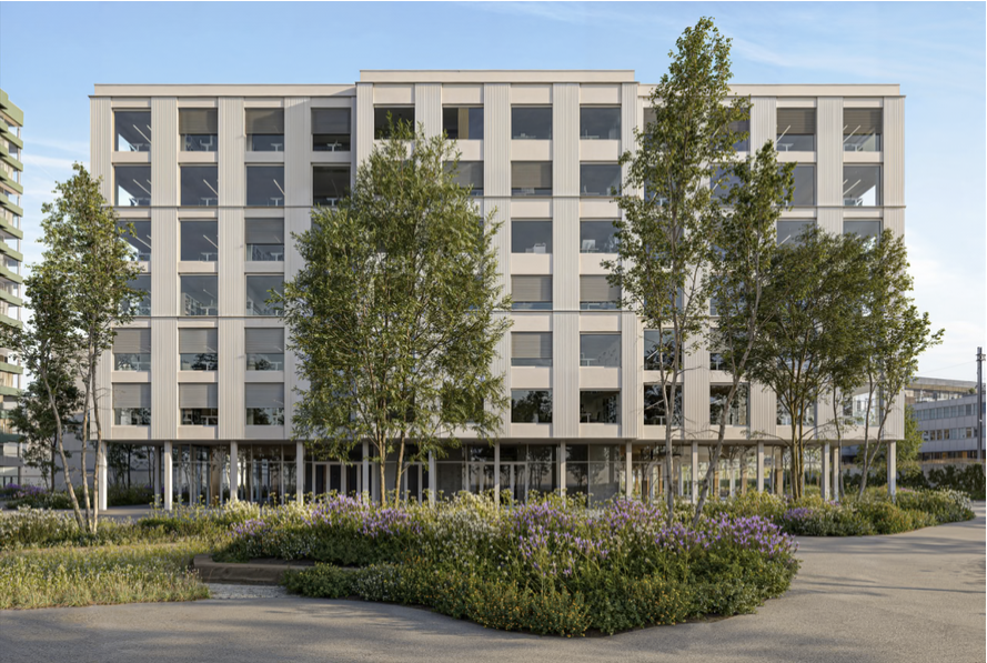 KI-generierte Visualisierung des Campus-Projekts Lindenpark in Baar.